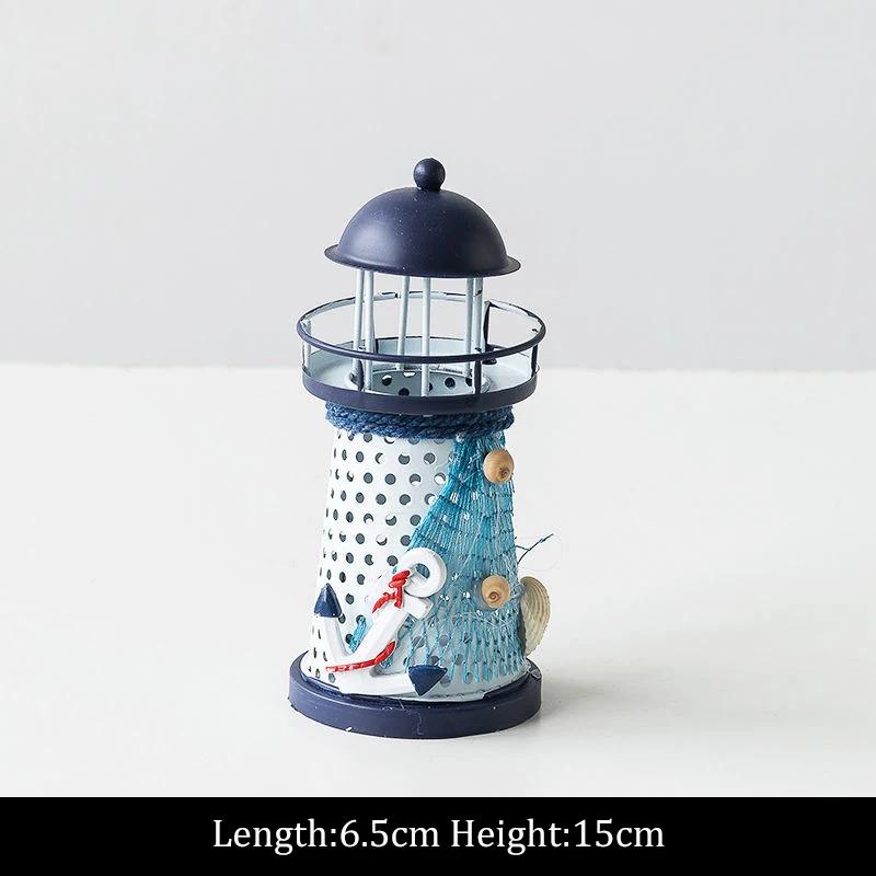 Nordic home decoration luminous lighthouse Ornaments,Home room nautical series fishing boat lighthouse decoration birthday gift