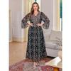 Indonesia Elegant Fantasy Bronzing Embroidery Middle East Clothing Rope Embroidery Robe Travel Formal Dress Jumpsuit Long Dress Dresses