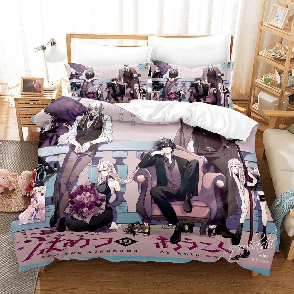 

Comforter Anime The Kingdoms Of Ruin Bedding Set Comforter Bed Set King Queen Twin Size Boys Girl Adult Comforter (quilt)-EU Single(135*200cm)3pcs