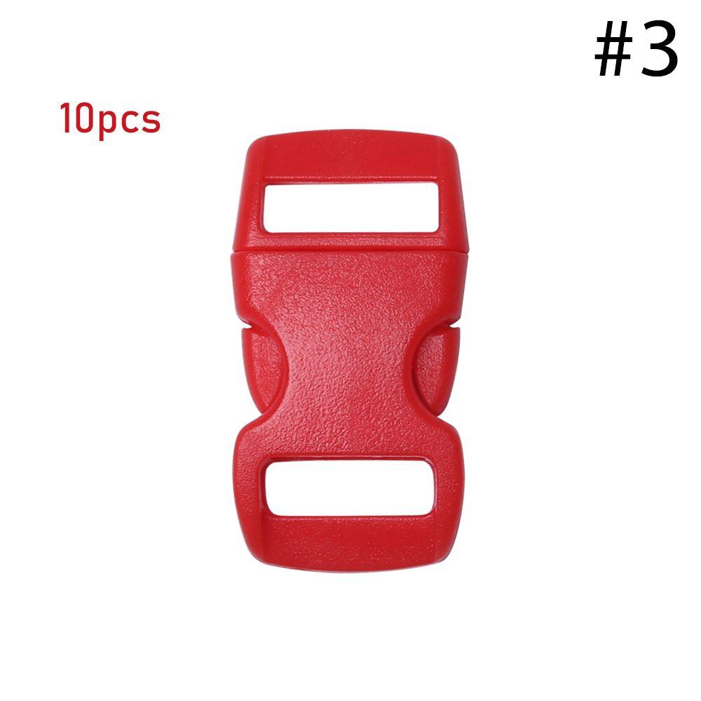 Plastic 3/8  10mm Curved Webbing Outdoor Tool Camp Bag Parts Side Release Buckle Dog Collar Strap 10pcs color 3
