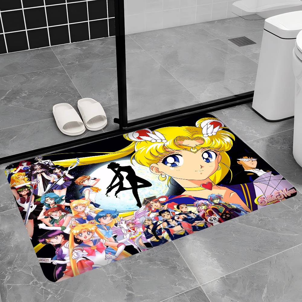 S-Sailor M-Moon Girl Anime Long Rugs Cheaper Anti-slip Modern Living Room Balcony Printed Bedside Area Rugs