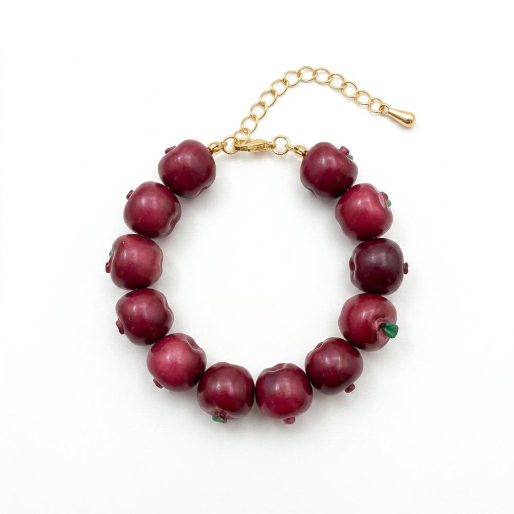 Resin Beads Bracelet Beaded Summer Bohemian Jewelry Simulation Fruit Bracelet Vacation Accessories
