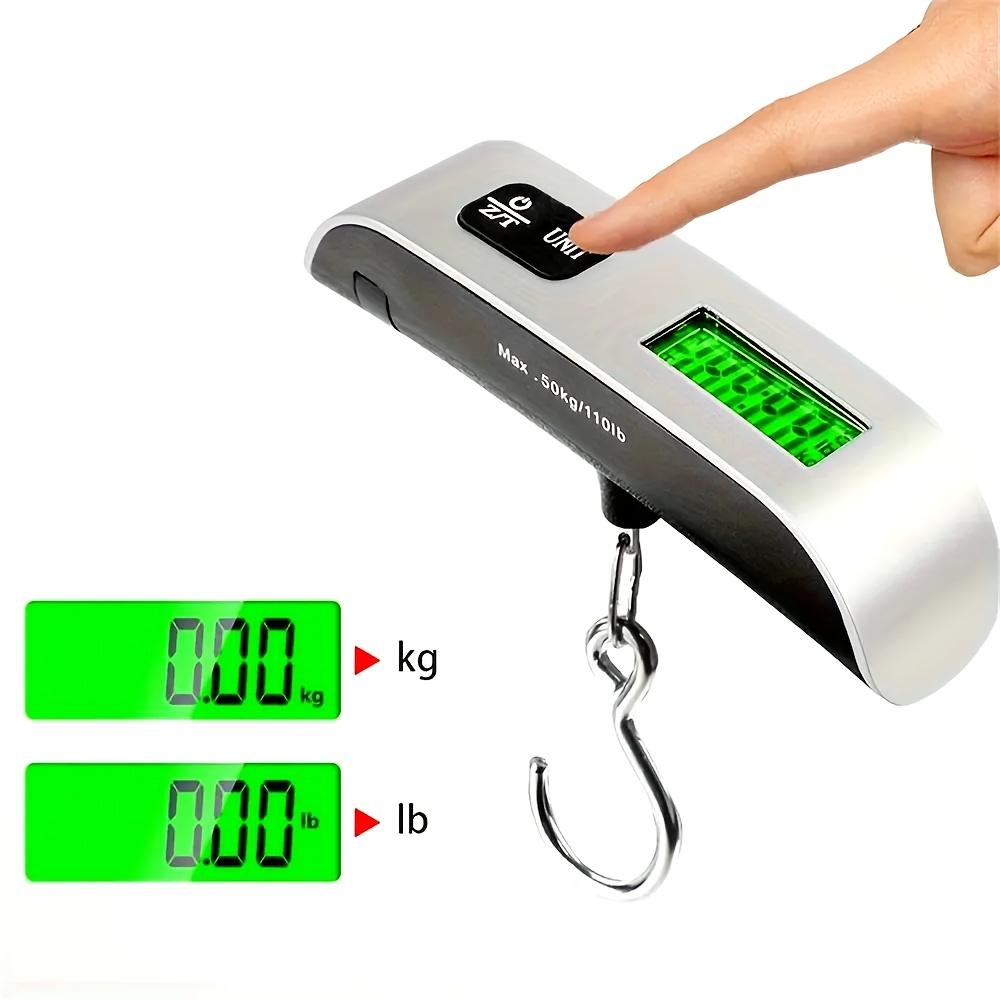 Precision Digital Luggage Scale Compact Portable Travel Scale with Backlit LCD Display Easy-to-Read Weight Auto Zero Tare