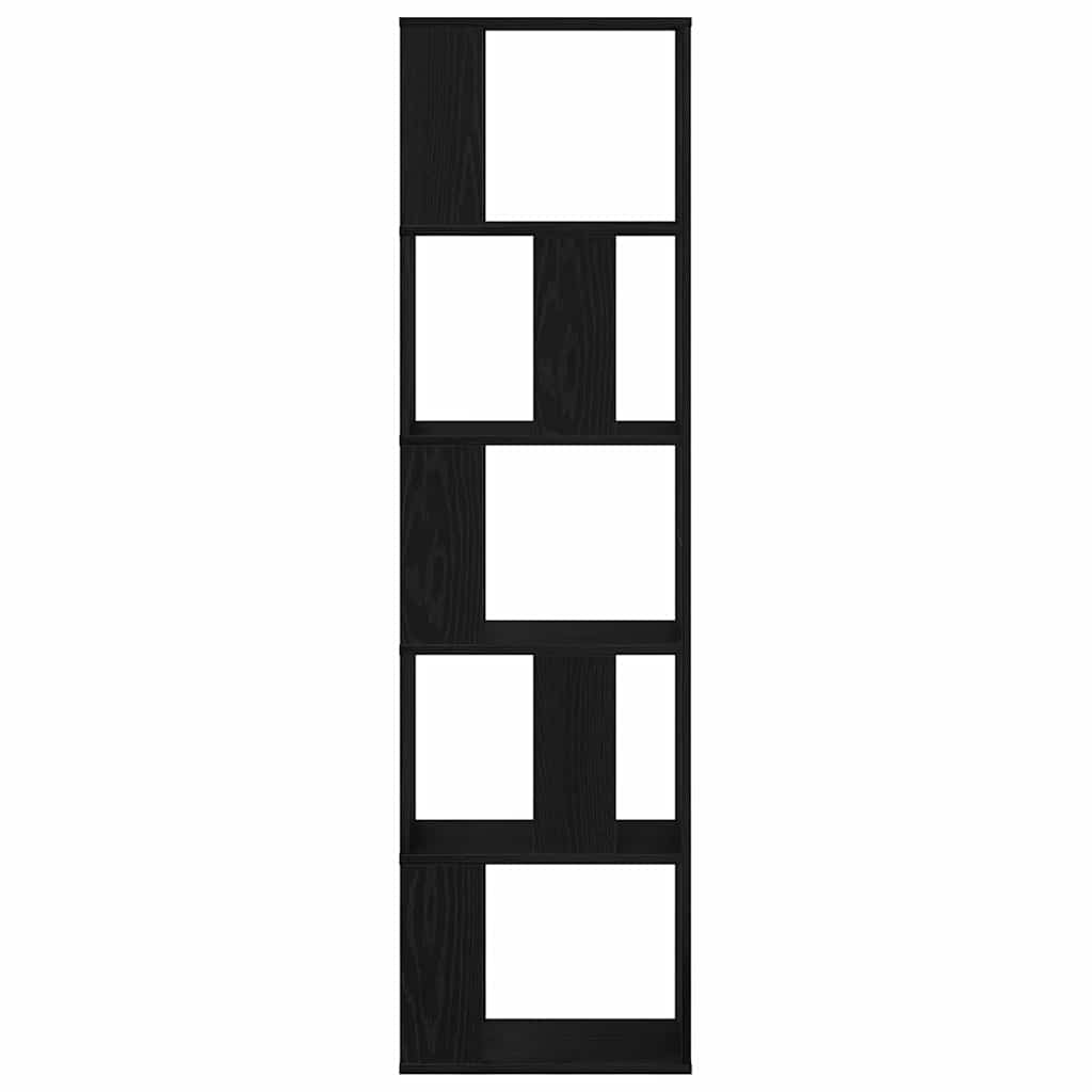 Bookshelf Black Oak Effect 45 x 23.5 x 162.5 cm