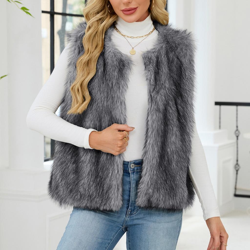 Fashionable Women's V-neck Vest Sleeveless Jacket