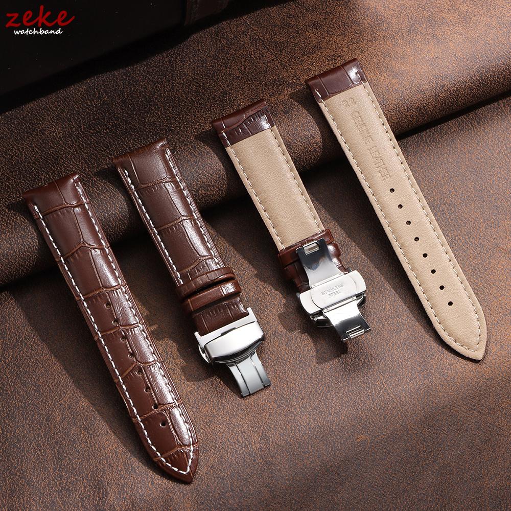 Echte Rindsleder Uhrenarmbänder mit Box Uhrenarmband 4mm 16mm 18mm 20mm 21mm 22mm 24mm Armband Gürtel Faltschließe Uhrenarmband