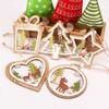 New Gift DIY Craft Christmas Tree Pendant Xmas Ornament Wood Hanging Snowman Snowflake Elk