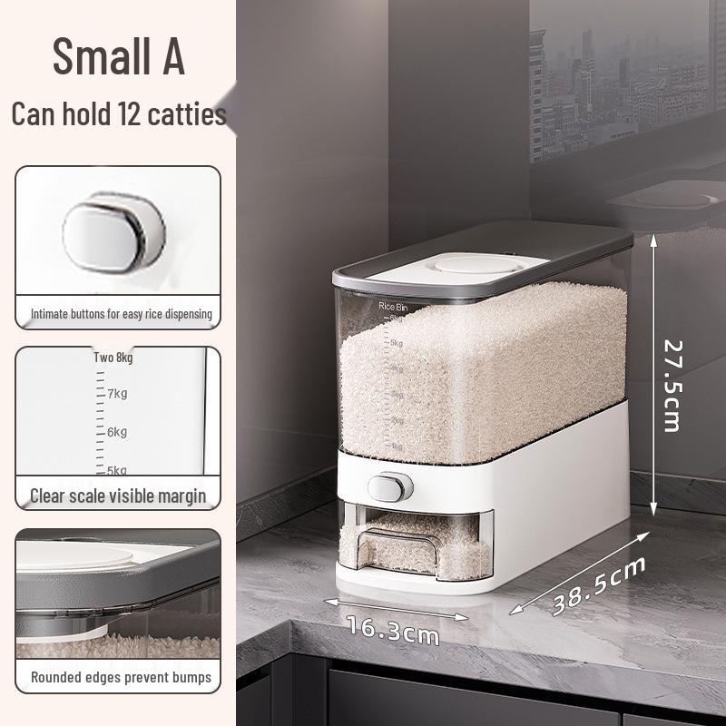 Sealed High-Capacity Insect-Proof Rice Storage Bin - 20 Jin
