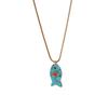 Colorful Fish Pendant Necklace Bohemia Childishness Chain Choker Mini Fish Necklace  Vacation