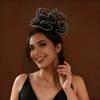 Flower Veil Headwear Fascinator Hat Styling Accessory For Women Elegant Lace Headpiece for Wedding Party Dance Event