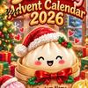 Decorative Hanging Ornaments 24 Day Cartoon Dumplings Advent Calendar 2026, 2D Acrylic Dumpling Christmas Pendants Countdown with Mini Charms