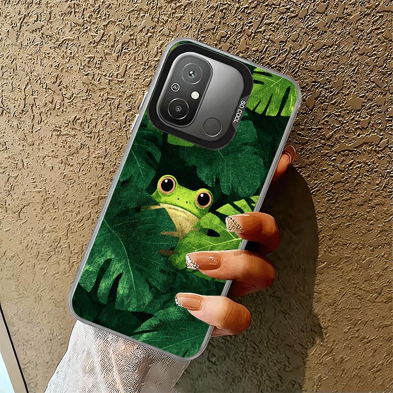 Cute Cartoon Frog Shockproof Phone Case for Xiaomi Poco X7 X6 X5 X3 Pro F7 Ultra M8 Redmi 15C 15 14C 13C 12C 10C 13 12 10