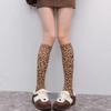 Fashion Personality with Leopard Print Snake Print Socks Yellow Leopard Print Calf Socks Printed Silk Stockings Mid Tube Socks