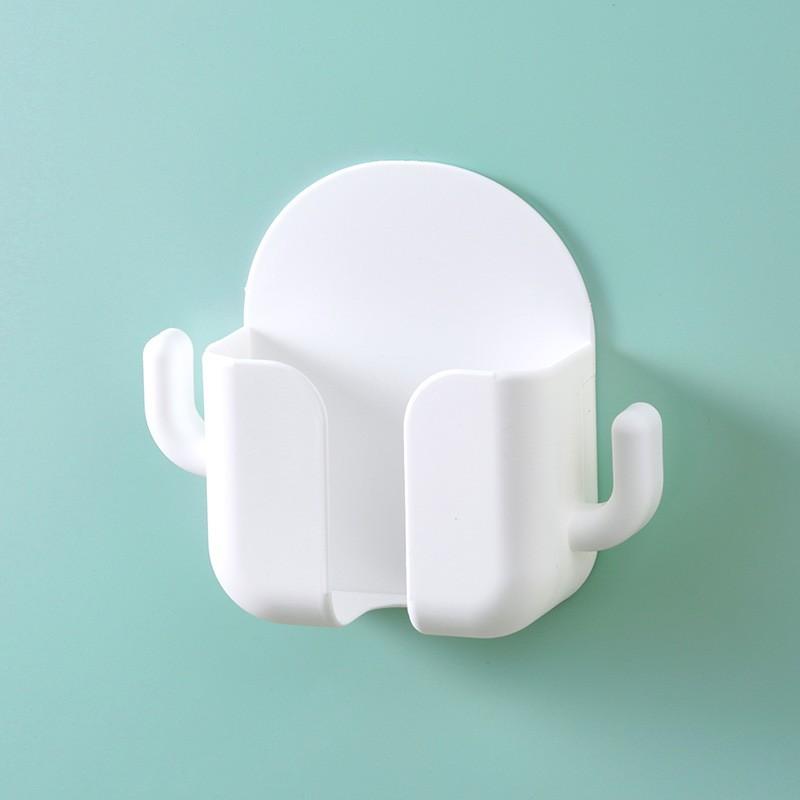 1pcs Punch-free Mobile Phone Holder Wall Mount Stand Remote Control Organizer Storage Box Charging Bedside Container Rack Gift