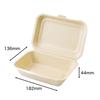 ECO&BASIC Disposable Lunch Boxes, 600ml, Laminated, Pack of 50, Microwaveable, Takeout, Bagasse, Unbleached, Rice Resistant, Water and Oil Resistant,