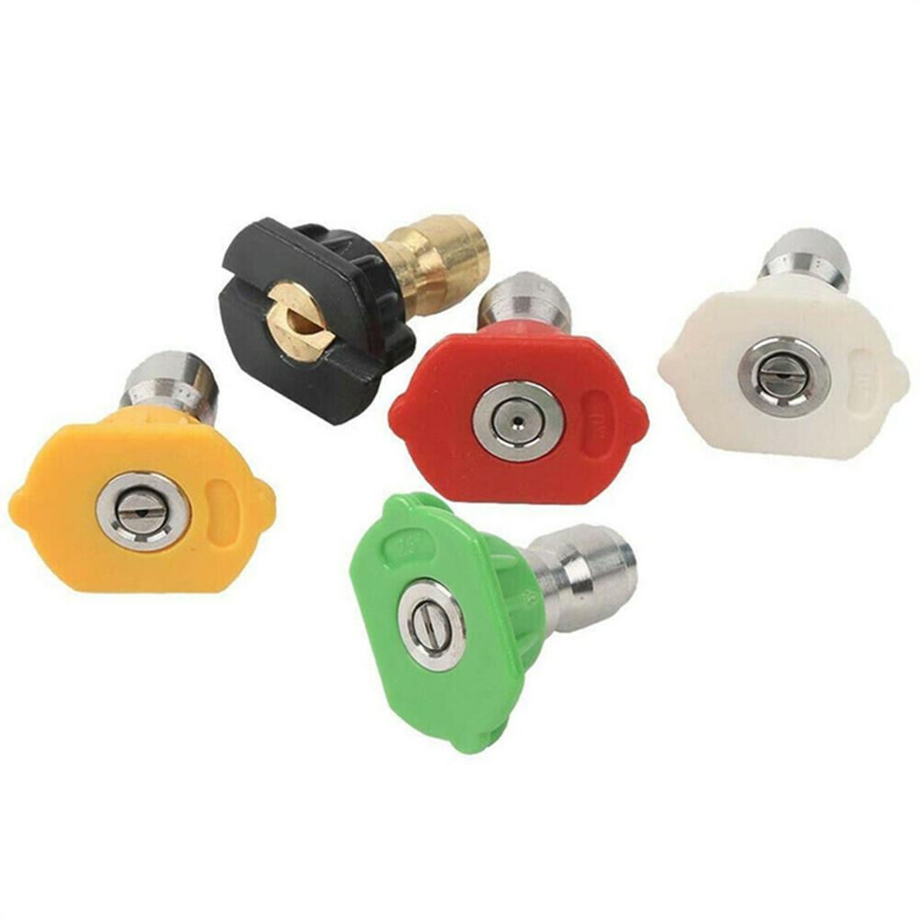 5Pcs Nozzle Tips 1/4"" Quick Connect High Pressure Power Washer Spray Nozzle Kit