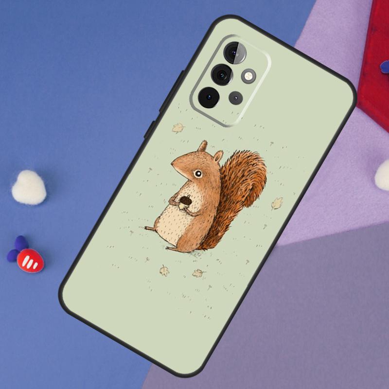 Cartoon Animal Squirrel Case For Samsung Galaxy A55 A35 A32 A12 A22 A52 A06 A54 A34 A14 A56 A36 A26 A16 A13 A53 A15
