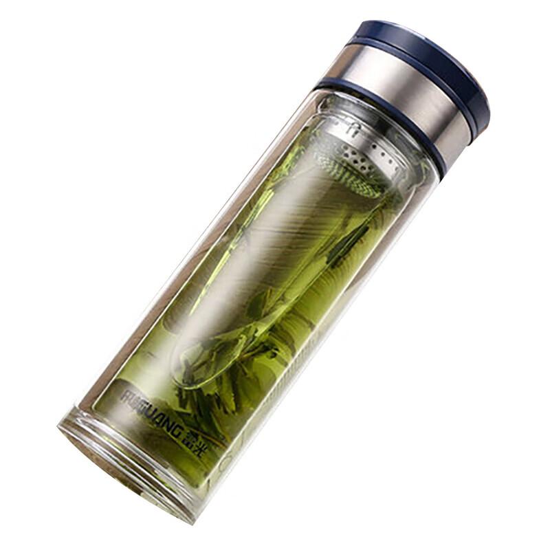 Fuguang Double-Wall Glass Tea Infuser Bottle 400ML