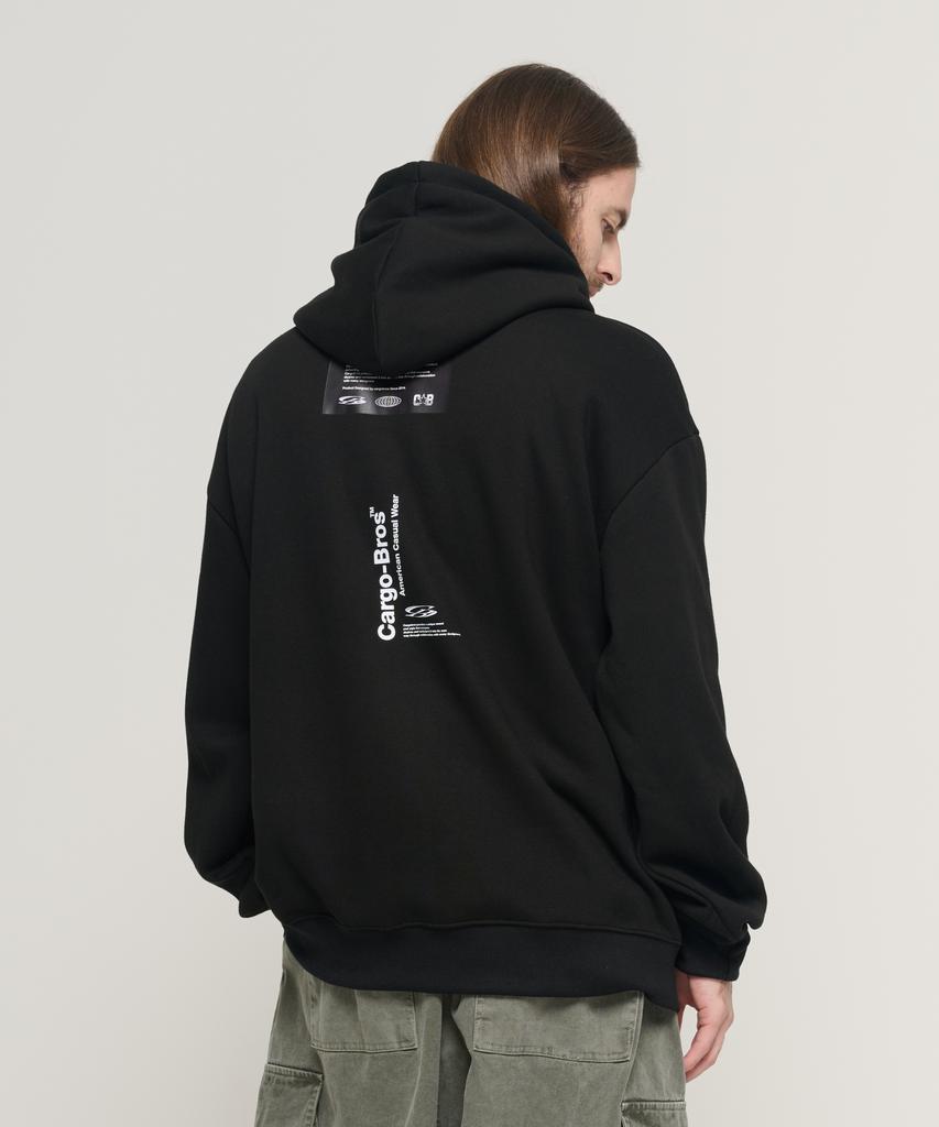 Lettering Point Oversized Hoodie (Black)