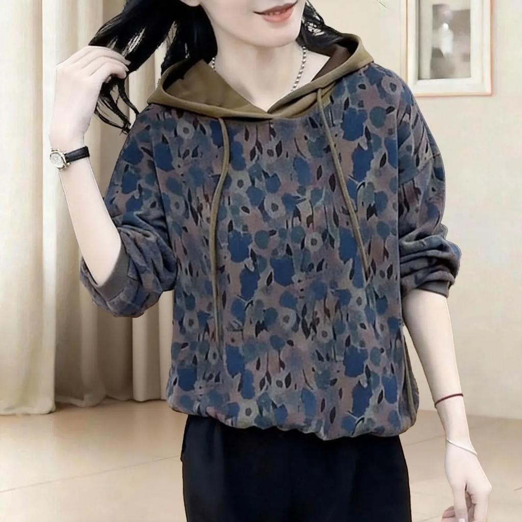 Women S Oversized Hooded Pullover Sweatshirt Spring Casual Top