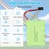 6V 2400mAh NiMH Receiver Battery with Hitec Connector - AA NiMH Rechargeable Battery Pack for RC Helicopters, Model Aircraft