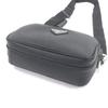 Great PRADA Shoulder Bag Triangle logo mini pouch black Safiano Used