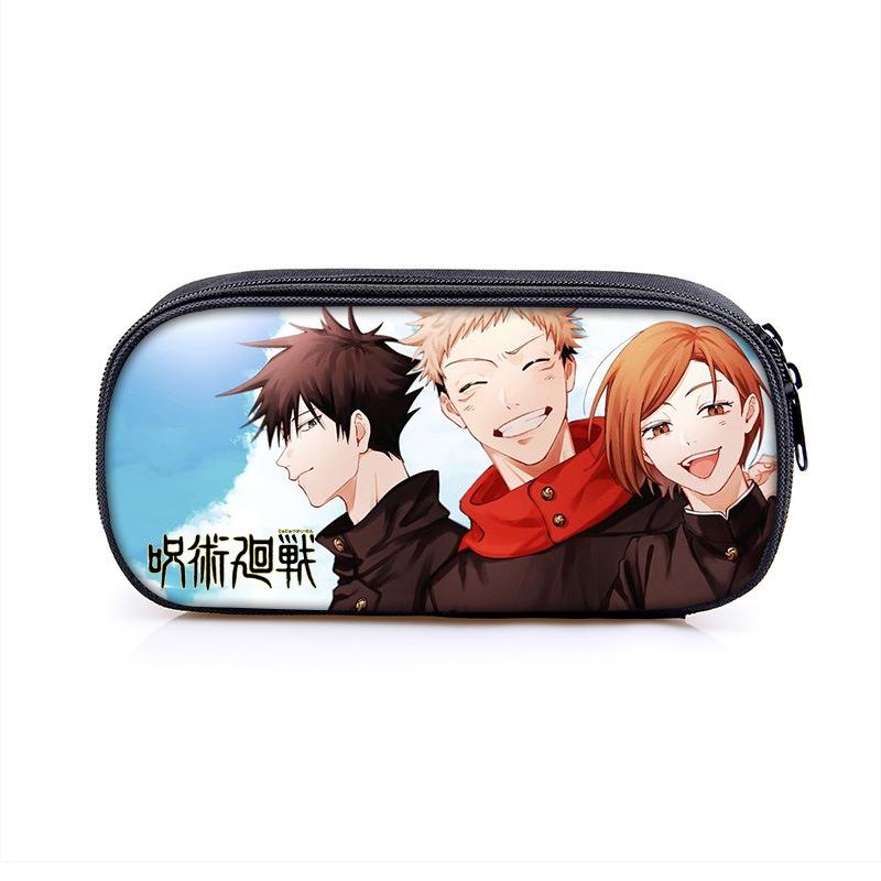 Jujutsu Kaisen Pencil Box With Large Capacity For Students And Makeup Essentials