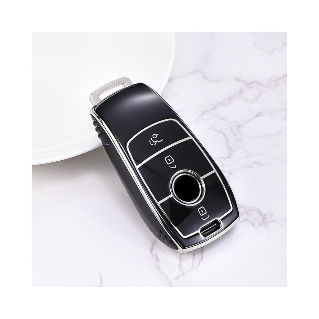 Golden TPU Car Key Case Cover For Mercedes Benz E S G Class GLC CLE CLA GLB GLS W177 W205 W213 W222 X167 AMG E200 E260 Shell Fob