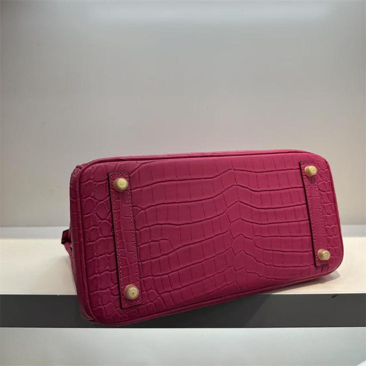 Pelle bovina primo strato motivo alligatore opaca portatile a spalla a tracolla borsa da donna premium transfrontaliera
