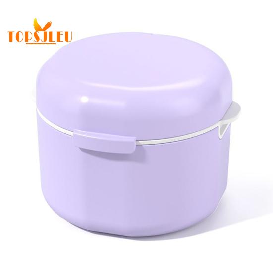 

Футляр для фиксатора зубных протезов, двухслойный полый дренаж - пыленепроницаемая пластиковая коробка, глубокая очистка, невидимые брекеты, держатель для зубных протезов и контейнер для замачивания фиолетовый