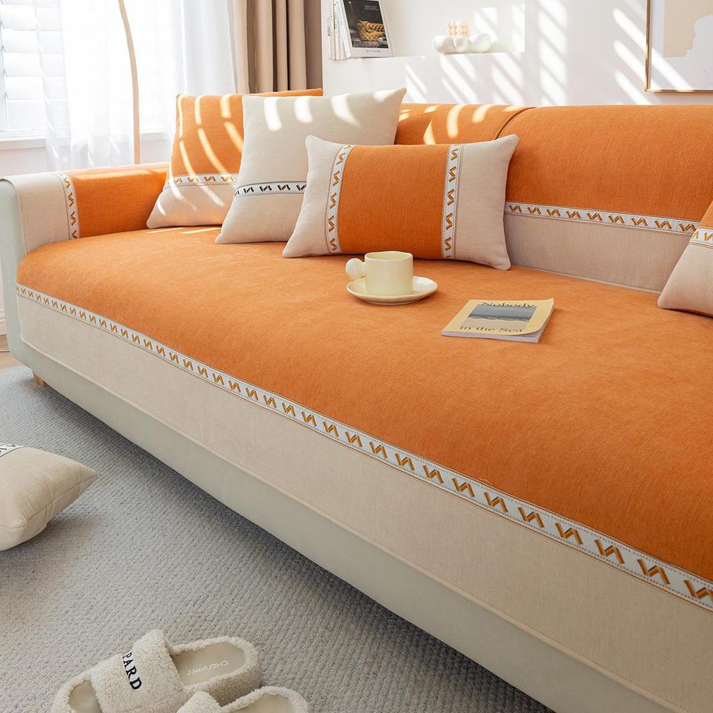Universal Chenille Sofa Cushion Cover: Non-Slip, Luxury Design, 2025 Collection