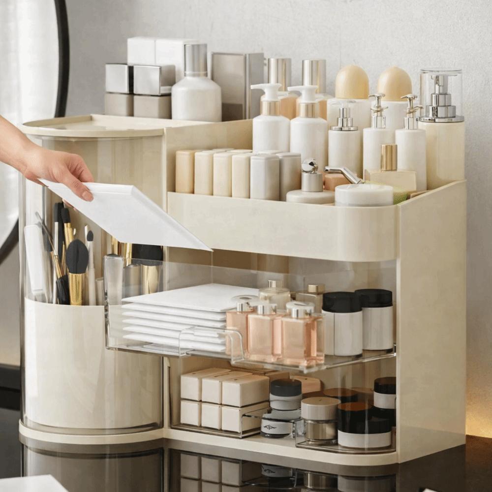 Dust-proof Cosmetic Storage Box Large Capacity Skincare Display Cases Dressing Table