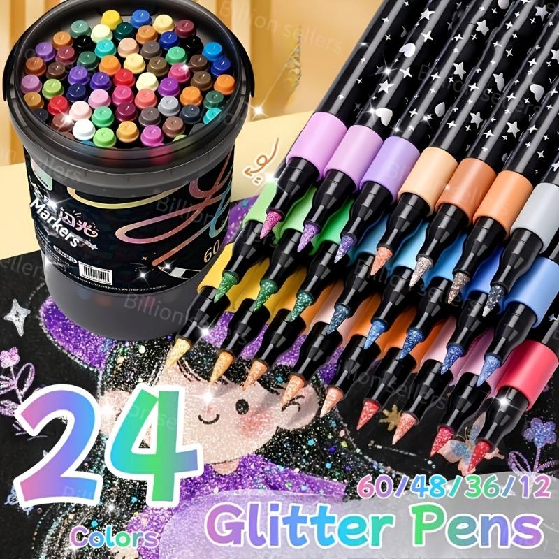 60 Color 24 color flashing marker pen 24pcs разноцветный
