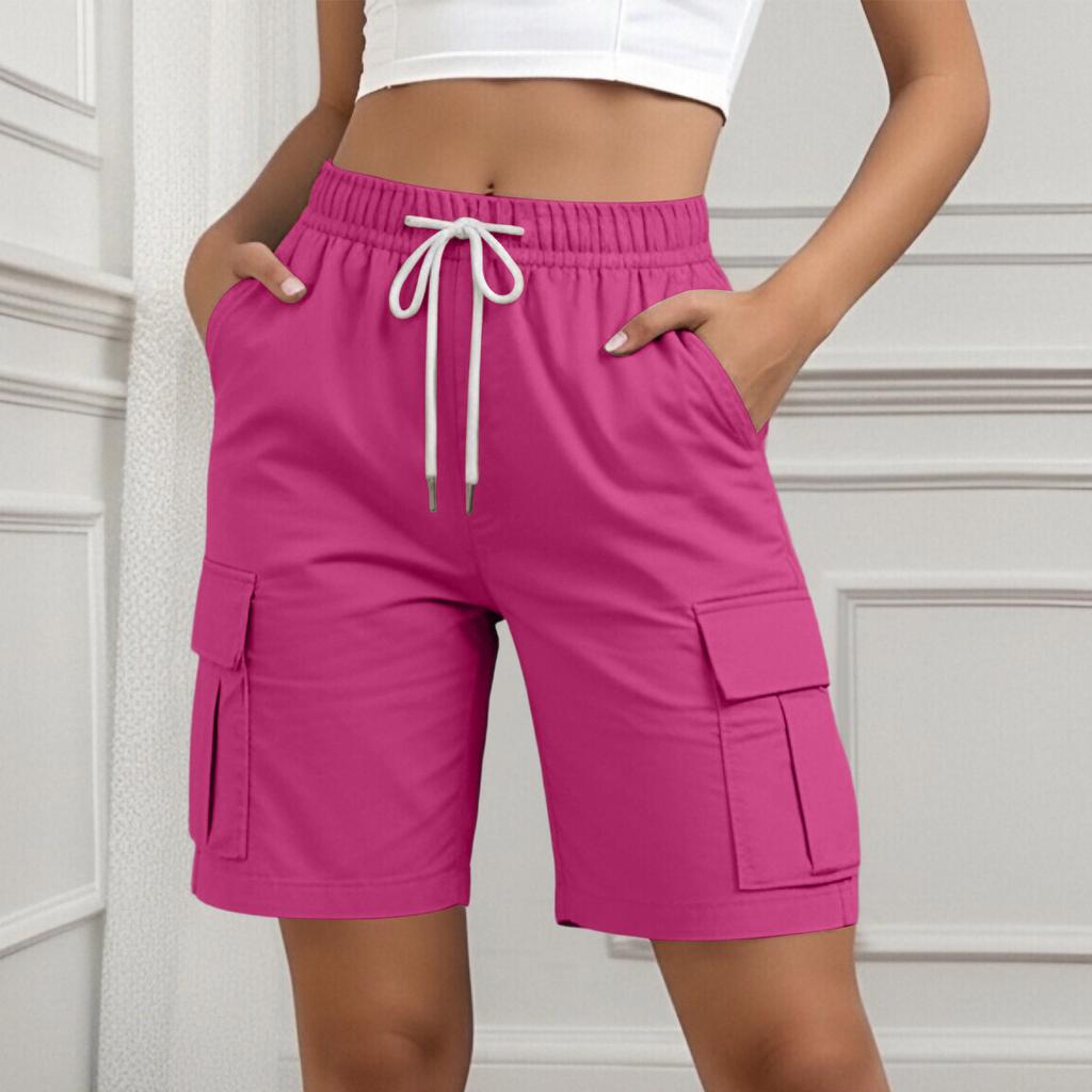 Women's Fashion Drawstring Casual Pocket Sports Shorts