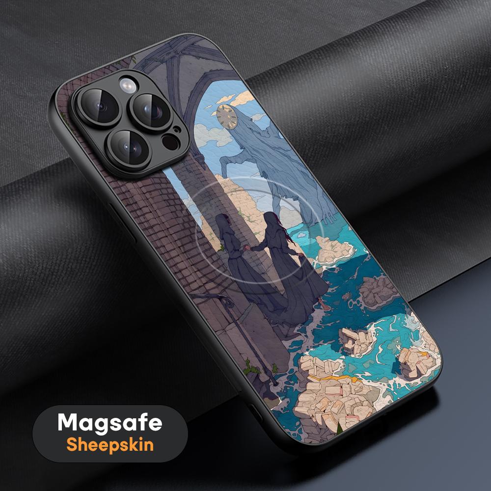 Art Lonomycin Style Popular Phone Case For iPhone 17 16 15 14 13 12 11 Plus Pro Max  High-end Luxury Magsafe Sheepskin