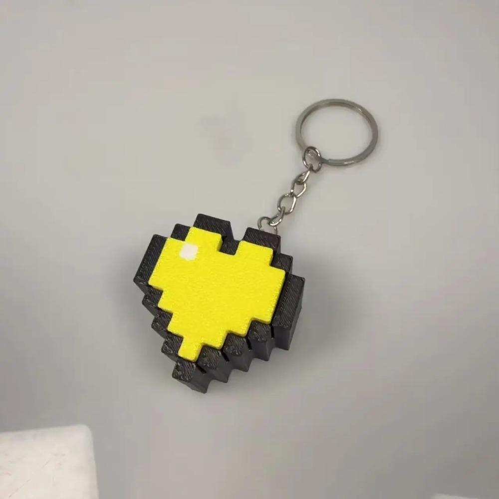 3D printed heart-shaped keychain decompression decoration gift press rebound keychain decompression novelty gift decoration