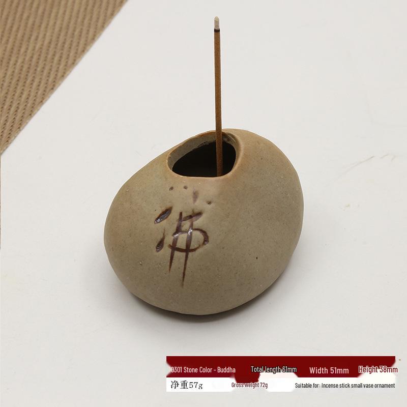 Zen Ceramic Incense Holder Small Vase – Mini Home Ornament & Creative Gift