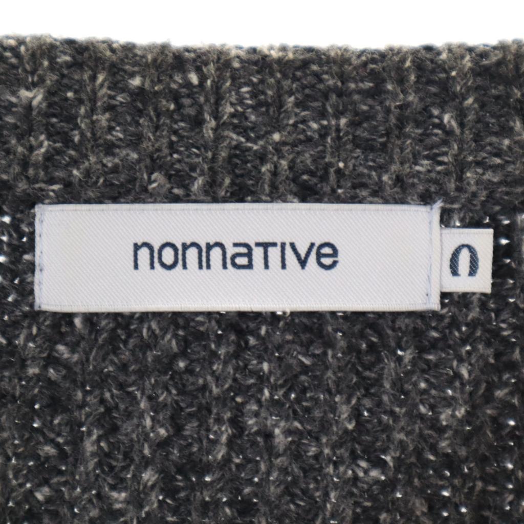 Nonnative Knit Jacket Charcoal Gray With Elbow Patch Men's Used