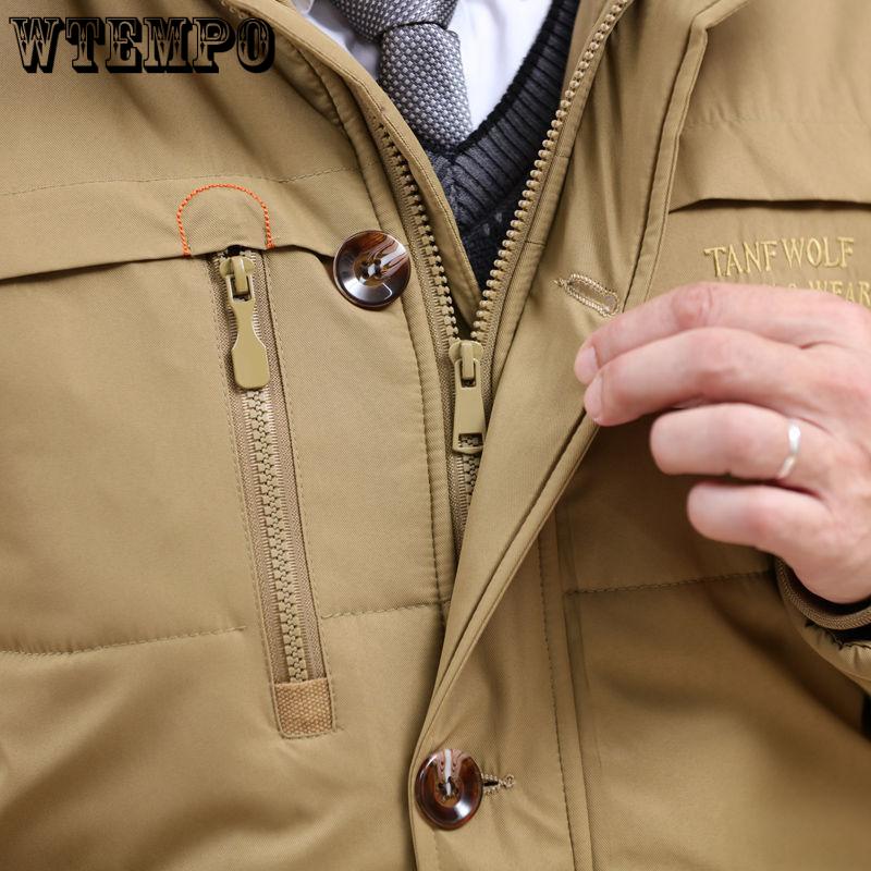 Winter Men's Padded Jacket Middle-aged and Elderly Men's Father's Clothing Thick Fat Jacket Men's Loose Plus Size Cotton Coat