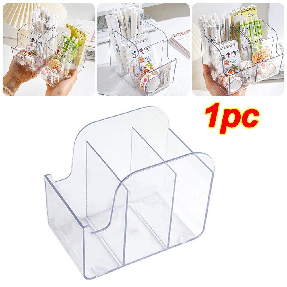 Transparent Pen Holder INS Style Pen Storage Box Durable Pencil Container