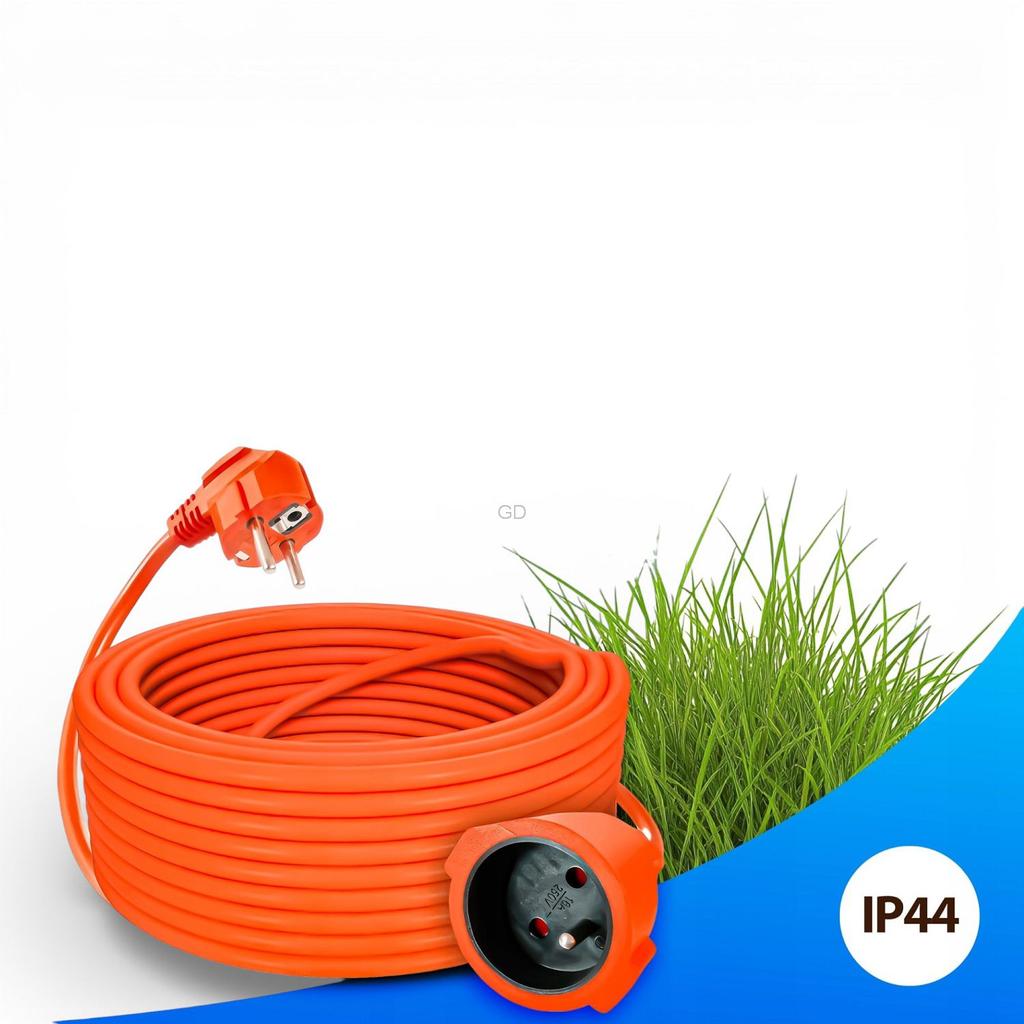 Przedłużacz ogrodowy 50m 3x2,5mm² gruby pomarańczowy kabel budowlany