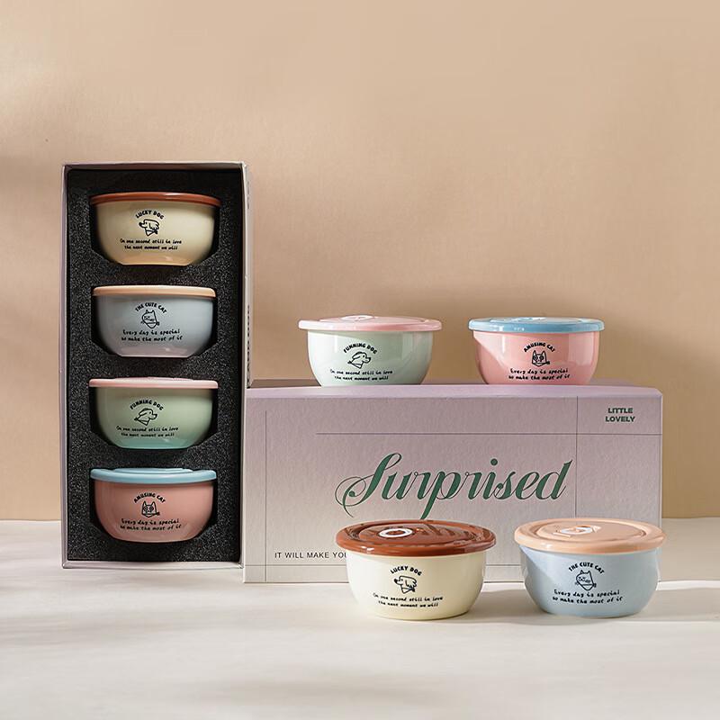 Dopamine Ceramic Fresh-keeping Bowl Set