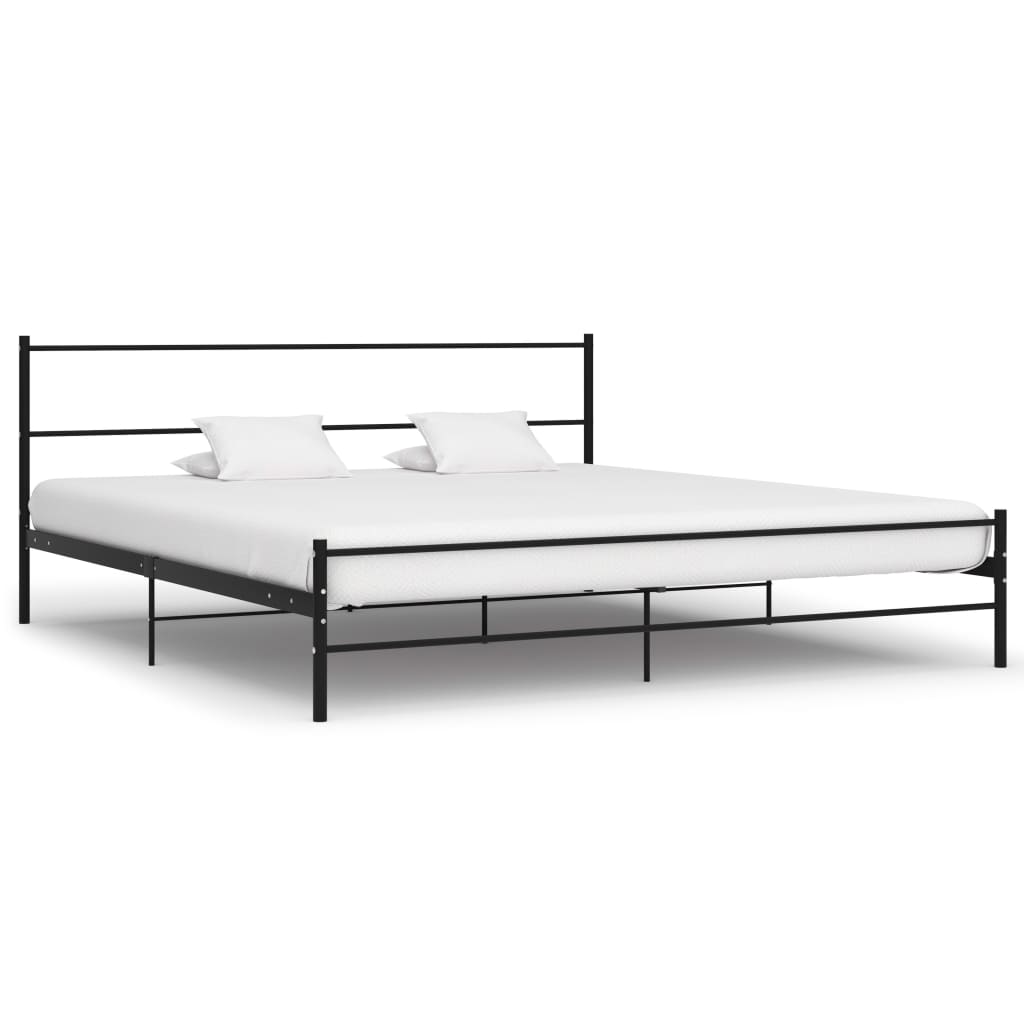 Double Bed Frame In Black Metal 200*200 Cm