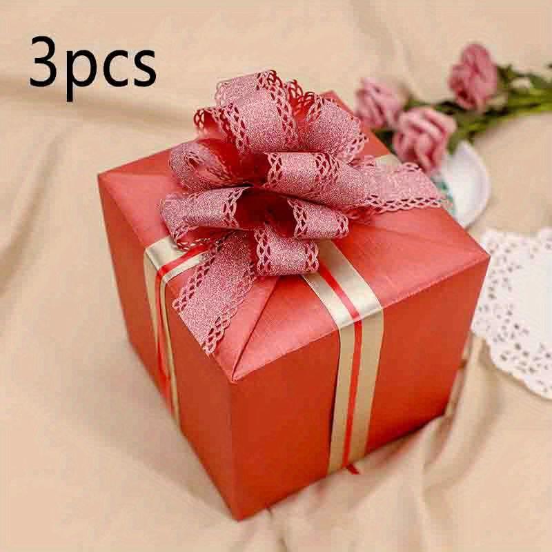 3pcs Children's Birthday Gift Packaging Ribbon Ribbon Wedding Car Wedding Ribbon Wedding Room Decoration Flower Ball.