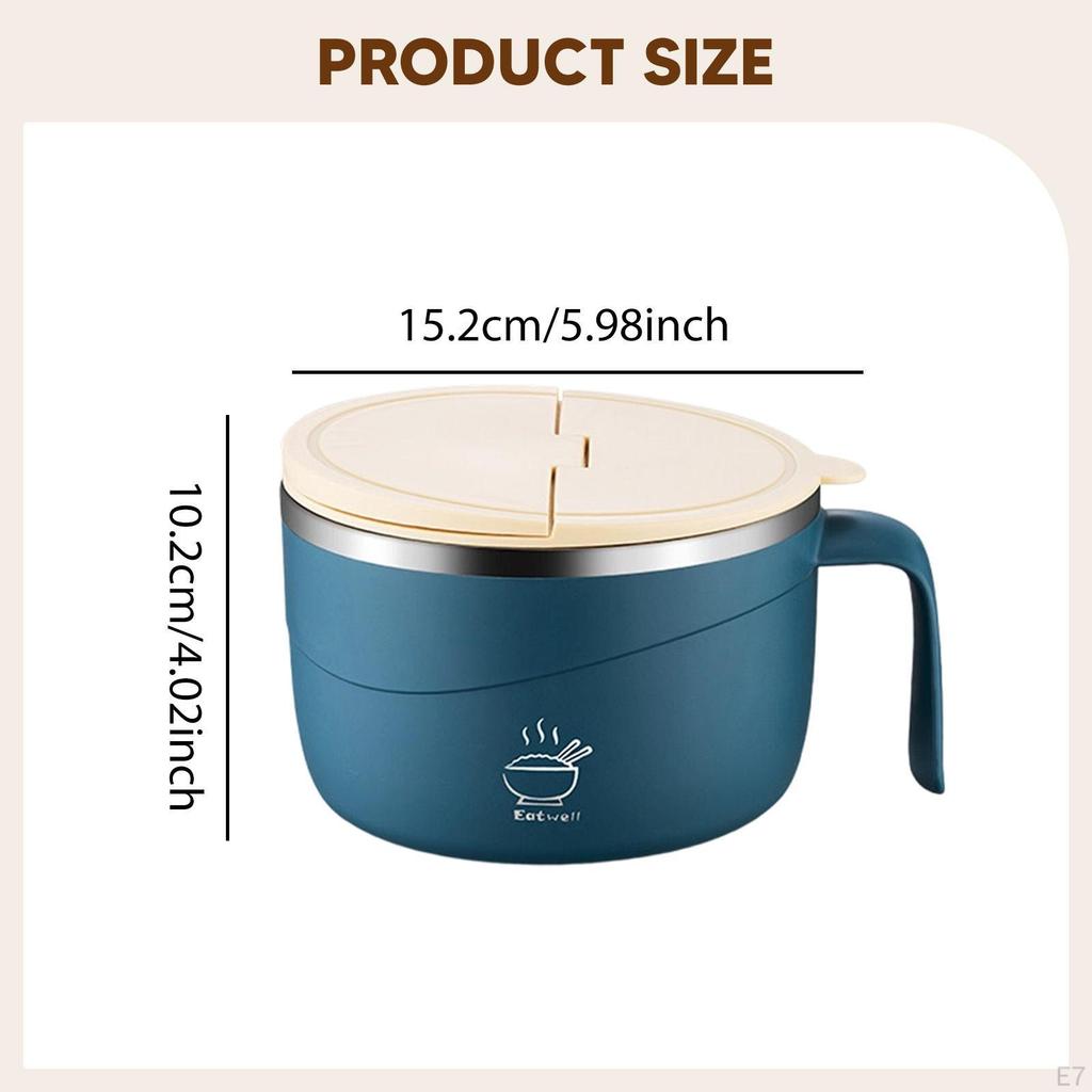 with Lid, Round Soup Bowl, Kitchen Utensil, Household Accessory, Large Capacity Cereal Container,