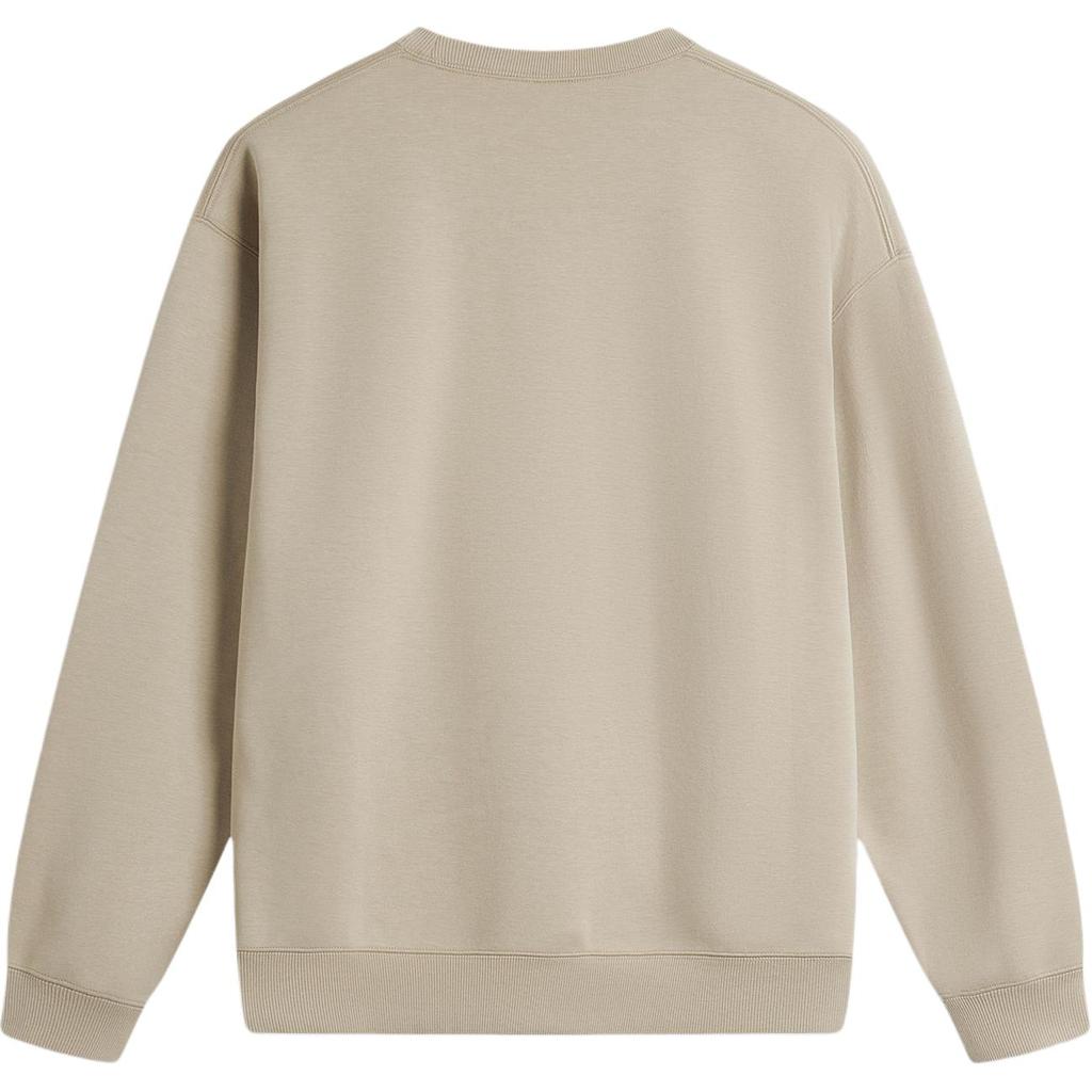 Li Ning Sports Trend Series Infrared Warm Letter Fleece Crew Neck Pullover Long Sleeve Sweatshirt Unisex Sweatshirt Fleece-Brown AWDU699-3