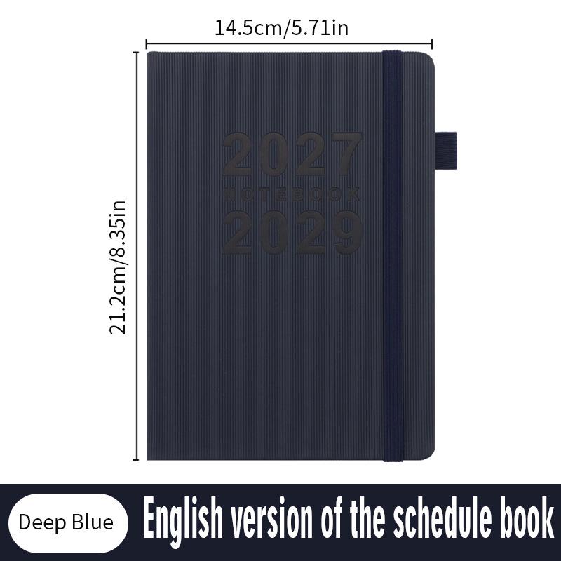 2026-2028 English Agenda Planner: Thickened Weekly & Monthly Calendar Book