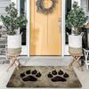 Muddy Dog Paw Print Mat: Non-Slip Soft Coffee Maker Mat, Washable Area Rug for Kitchen, Entryway, Living Room Home Decor