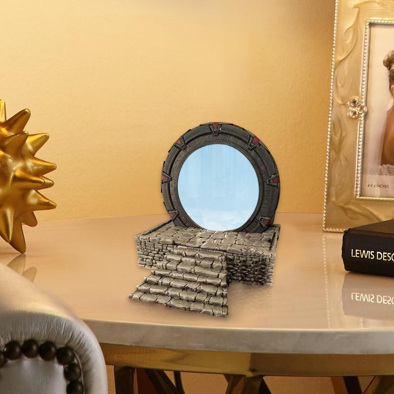 Star Gate Light Mirror Table Decoration LED Atlantis Universe Cosplay Prop Anime Collectable Home Ornament Sculpture Model Gift