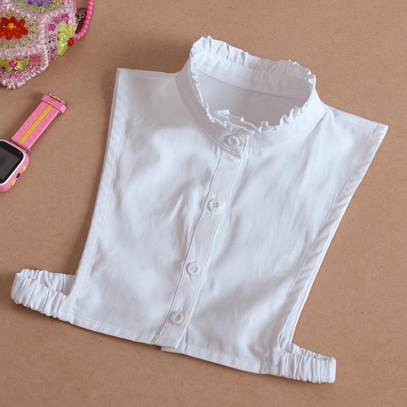 Denim Fake Collar Shirt Children White Collares Mujer Cotton Detachable Collar Choker Kids Boys Girls Removable Half Shirt